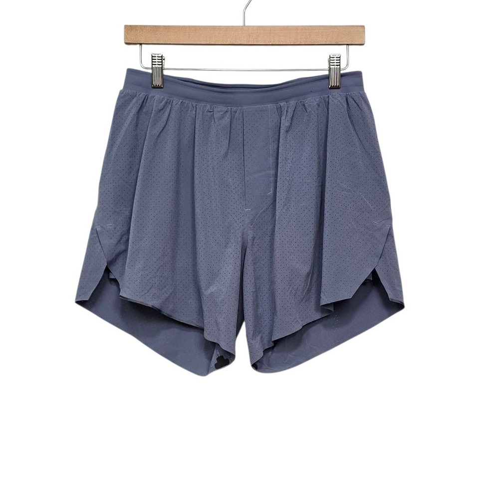 Lululemon Fast and Free Perforated High Rise Running Shorts Purple Grey Size Med